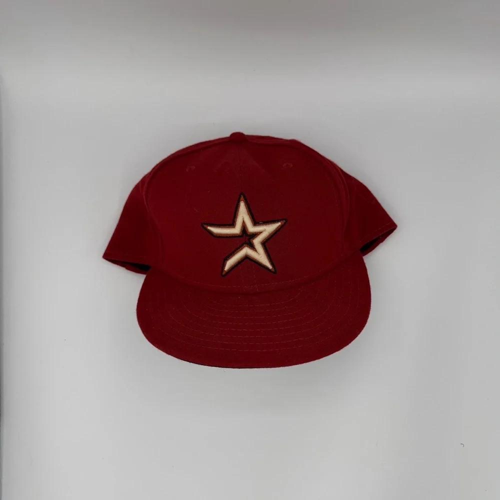 New Era Houston Astros 59FIFTY Fitted Baseball Hat Size 7 3/4.  Red, NWT.